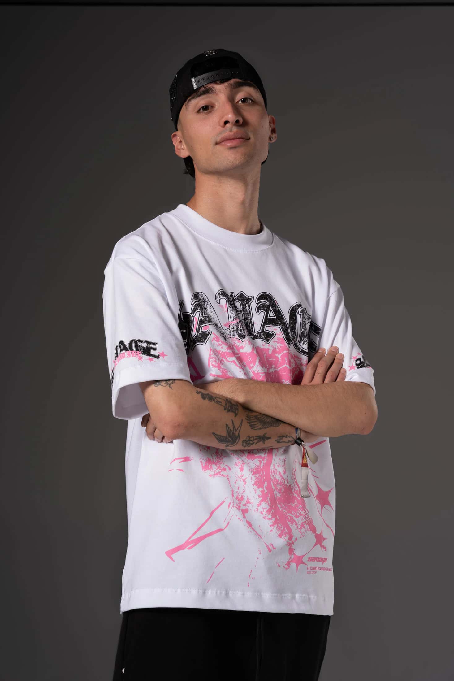 Camiseta Oversize Help rosa savage  250 gramos 14653 - miniatura 5