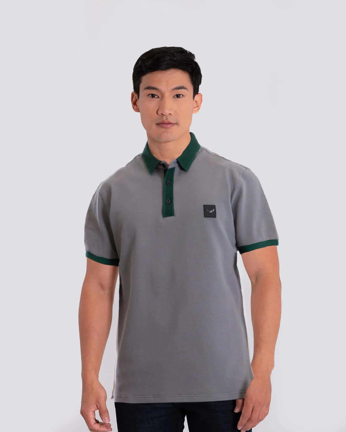 Polo gris para hombre