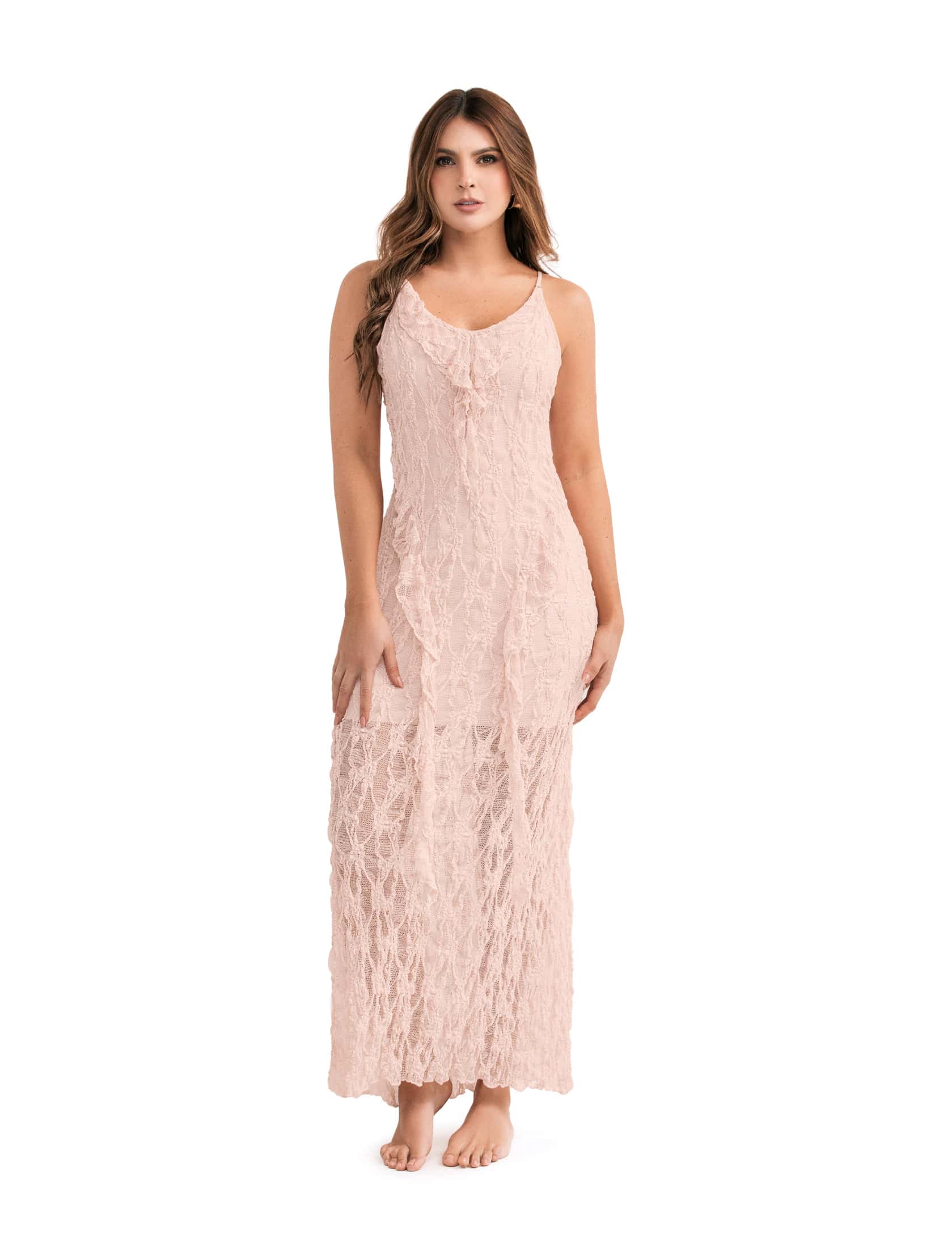 VESTIDO 47275 - SILUETA SEMI AJUSTADA