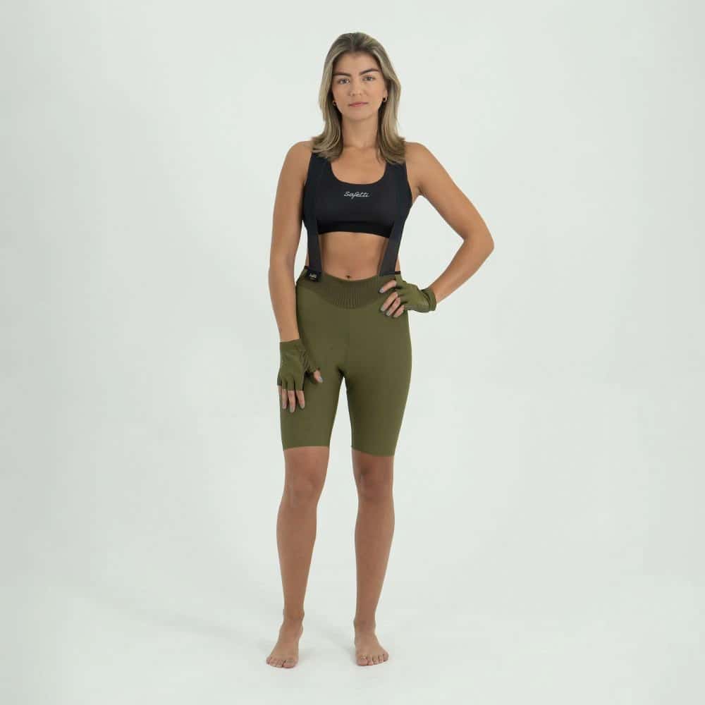 PANTALONETA CICLISMO TOSCANA 2.0 + OLIVA PARA MUJER - miniatura 1