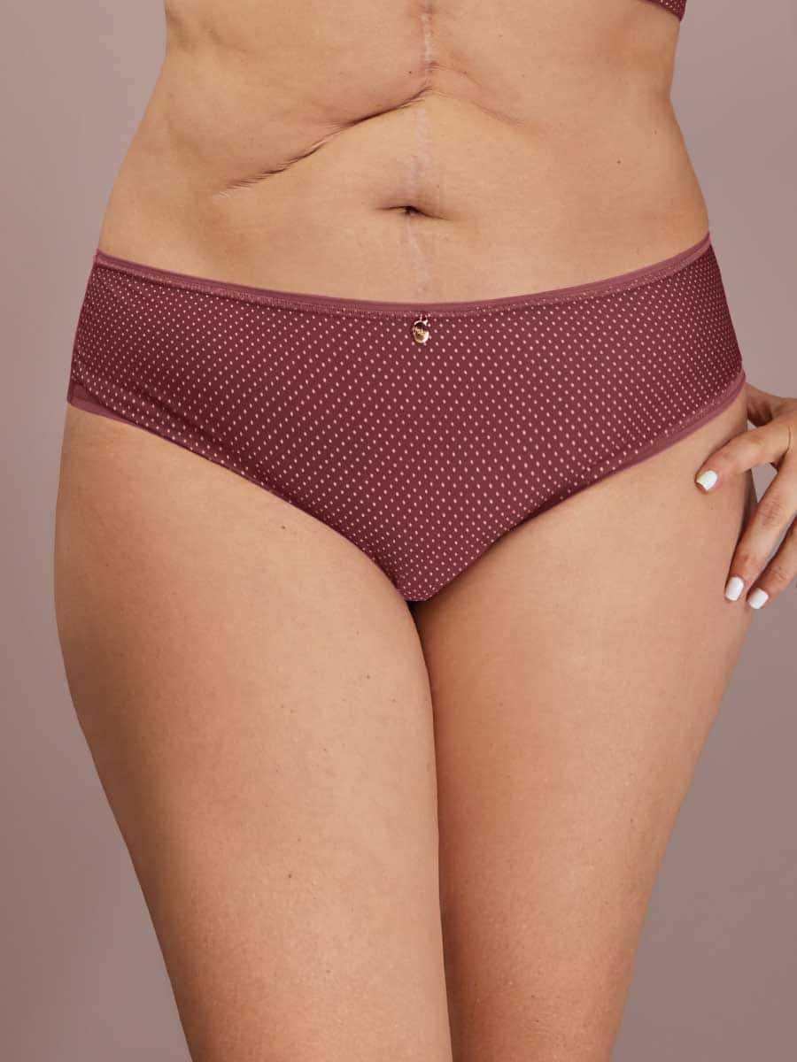 Cachetero Para Mujer con Encaje Posterior Merlot