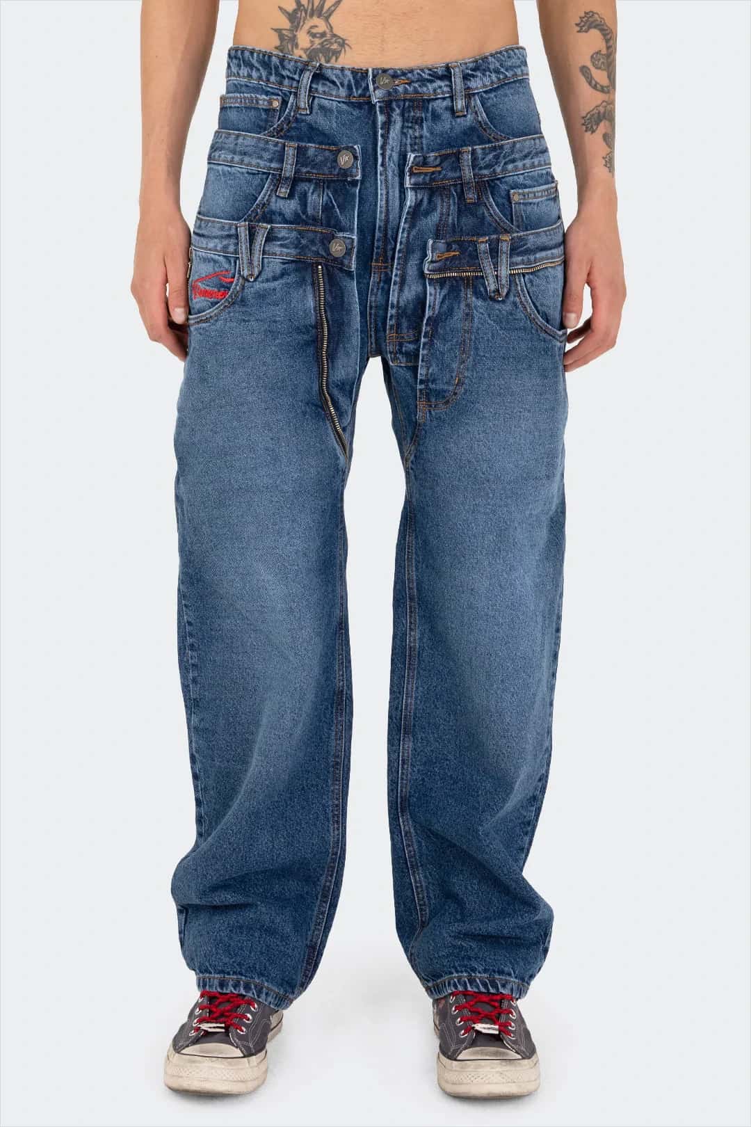 VENENO JEAN TRIPLE WAISTBAND BLUE