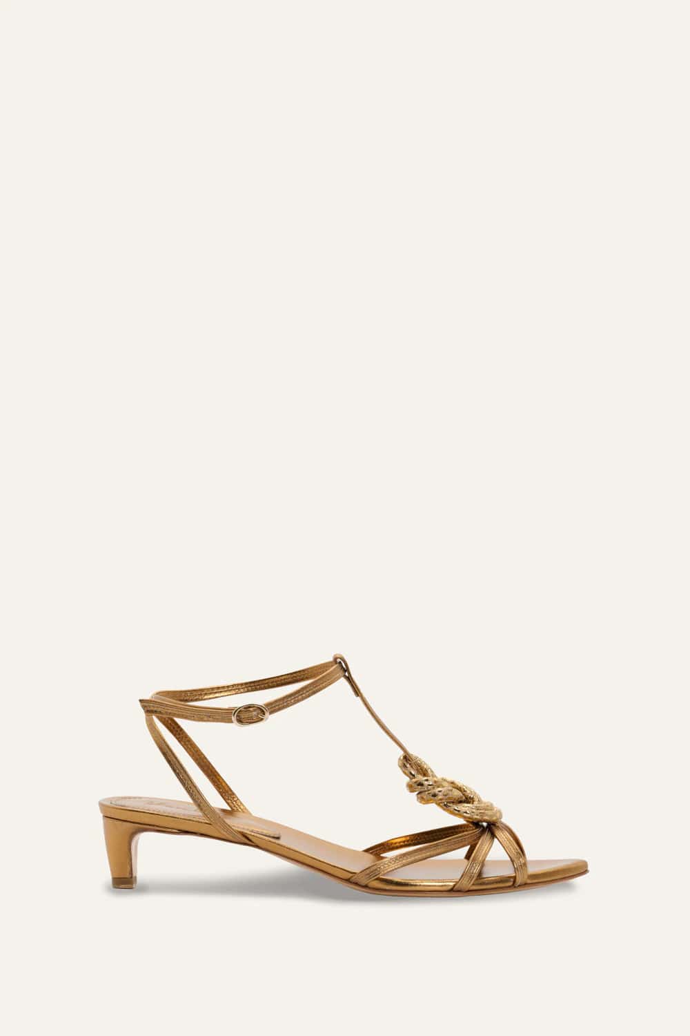 Delhi Dunes Heels in Gold & Black
