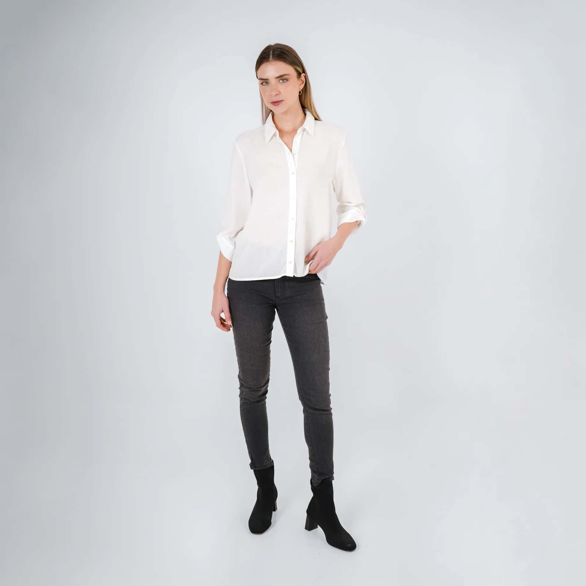 Jean Tiro Medio Bota Skinny