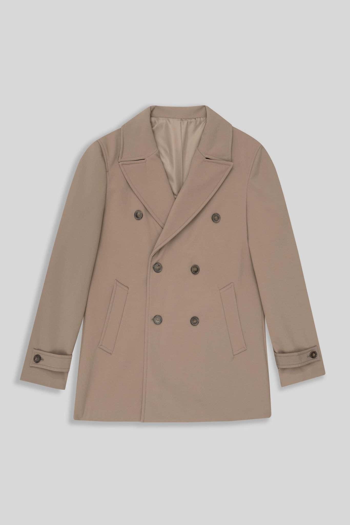 men’s mixed fabric camel luciano coat