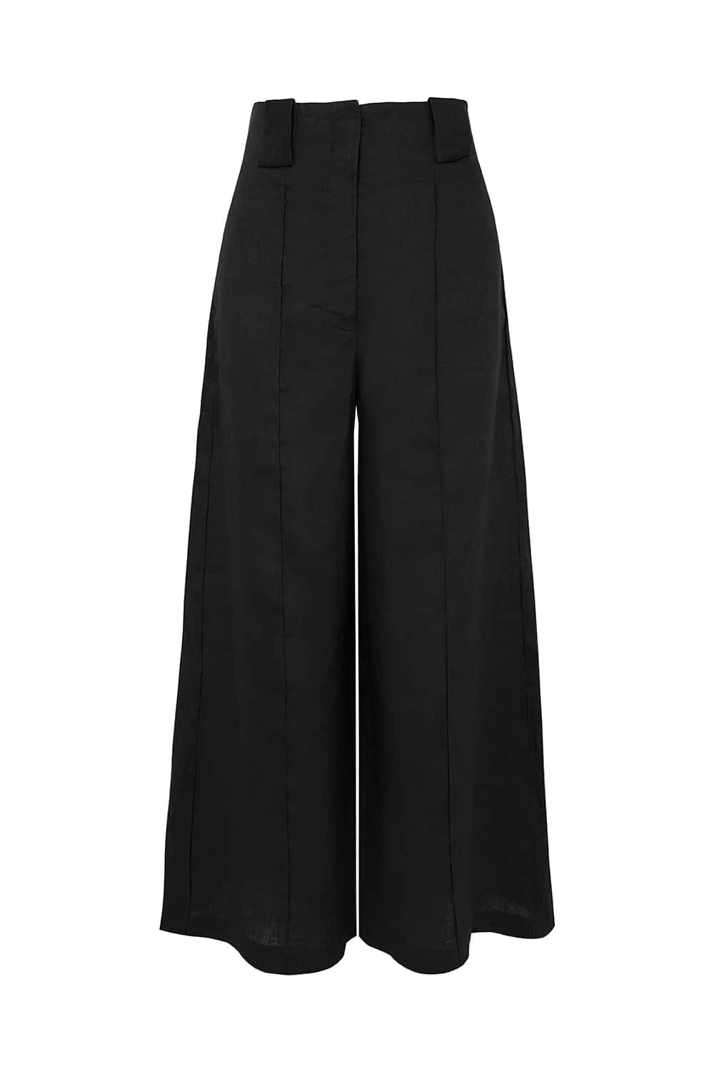 Pantalón Paulette negro culotte lino