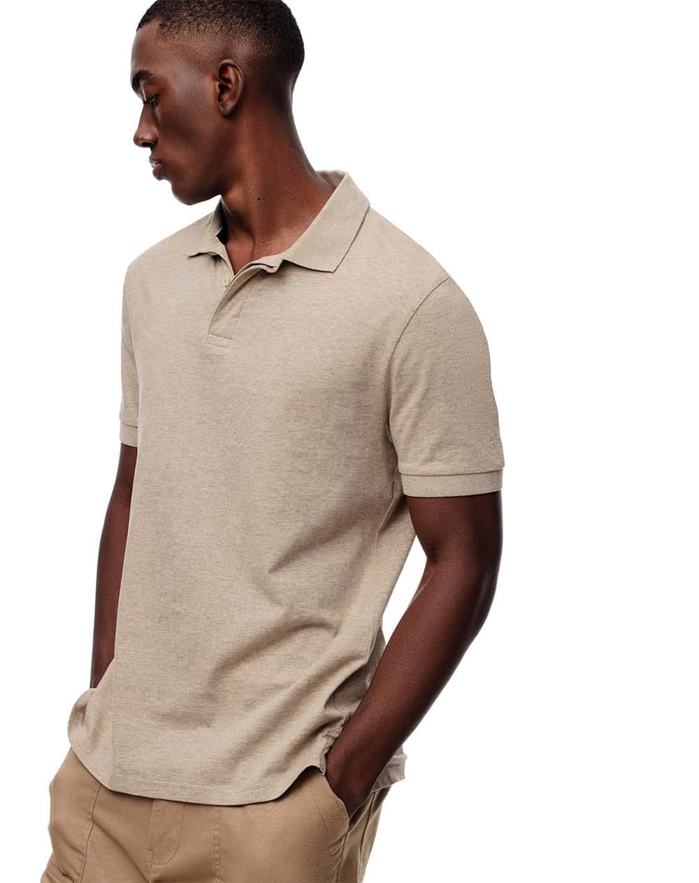 Polo slim algodón habana hombre