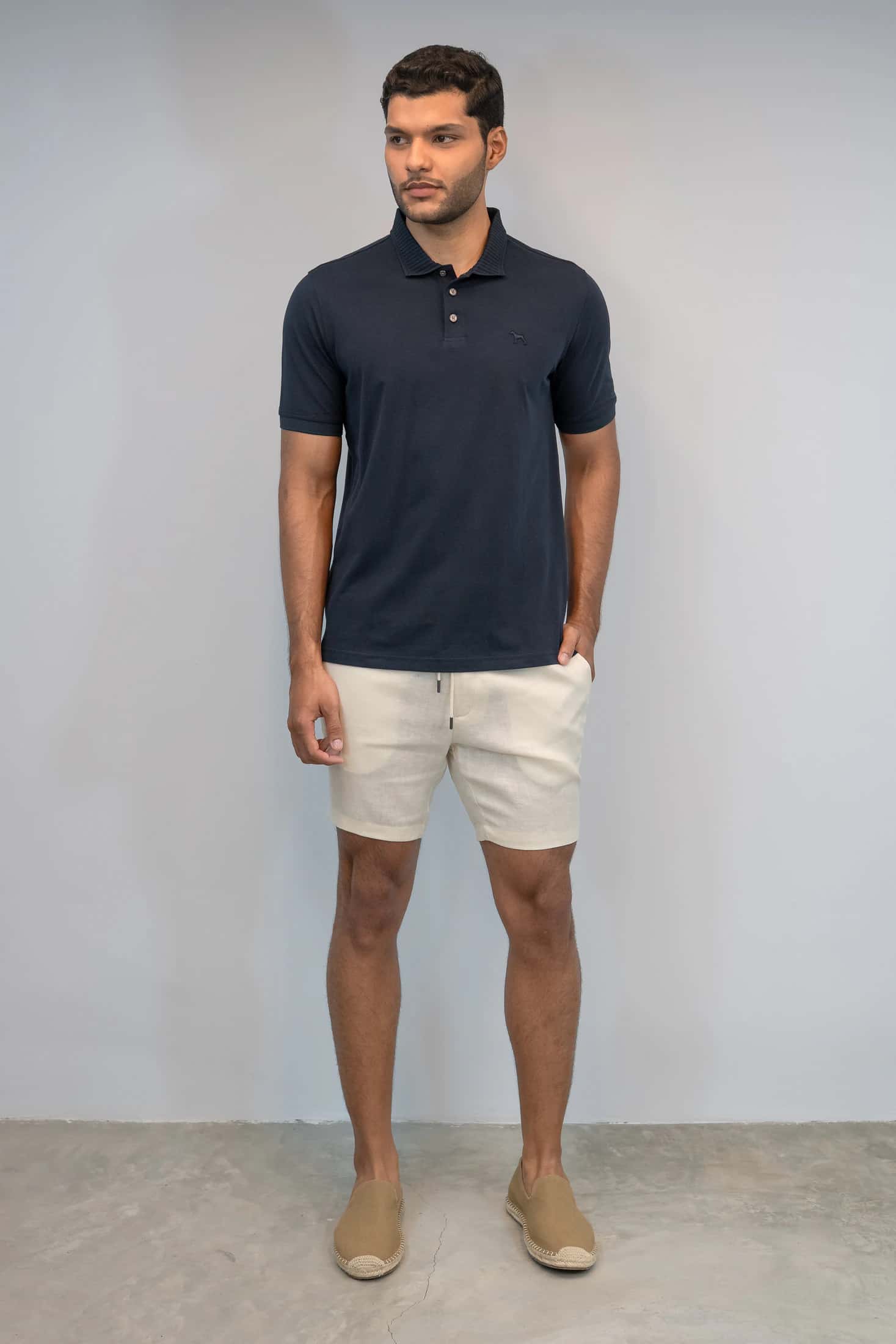 Polo Fashion Navy/Detalle Cuello