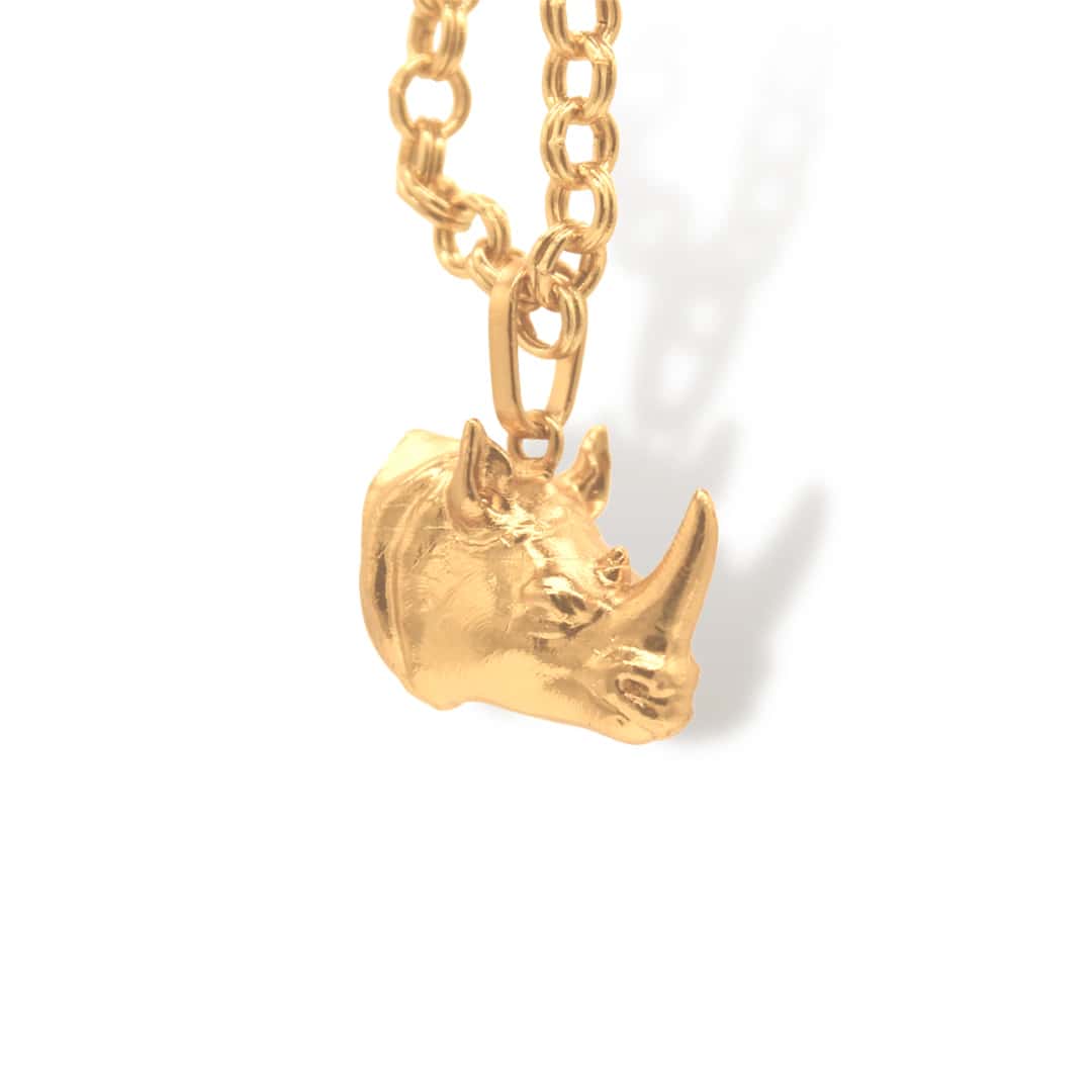 Cadena con cabeza de rinoceronte