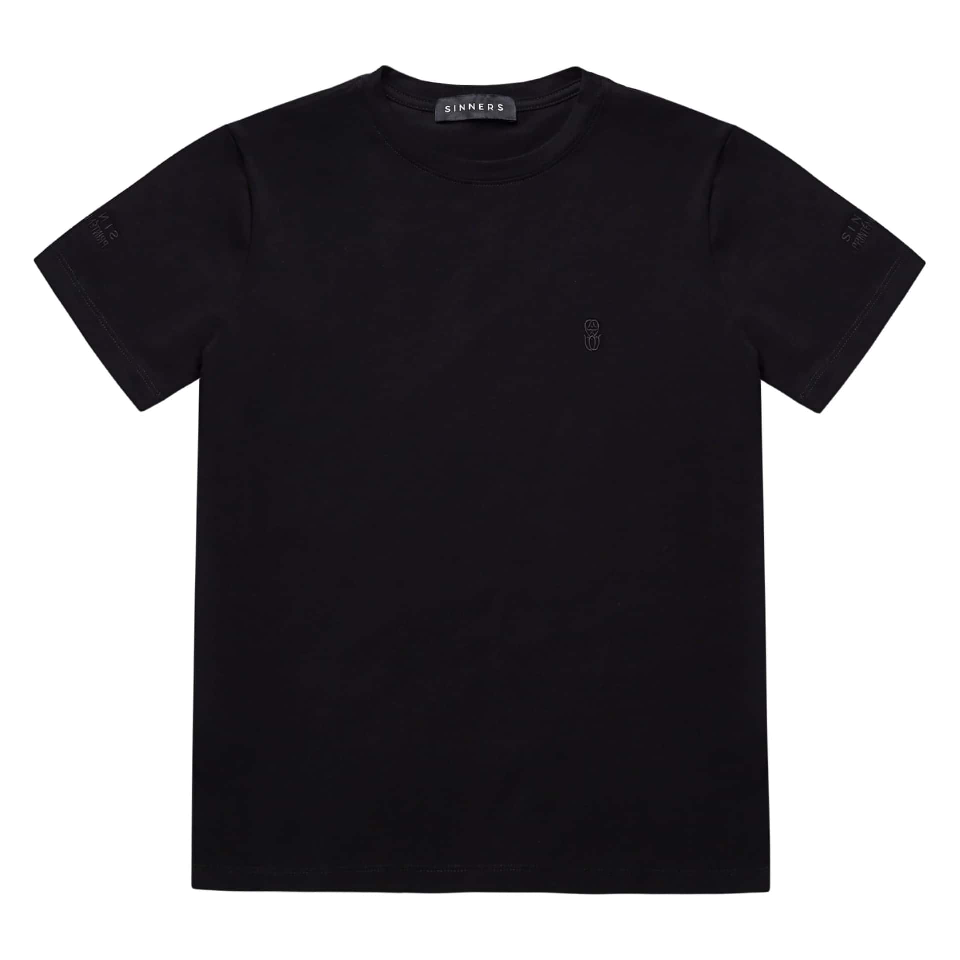 MONOGRAM SLIM BLACK T-SHIRT