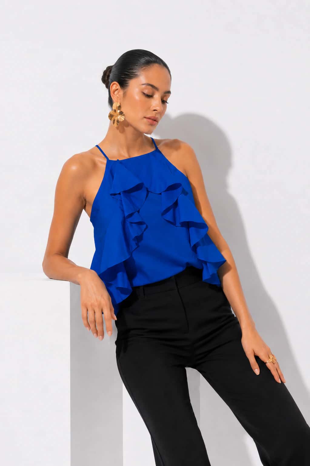 Blusa Valenciana Azul - miniatura 1