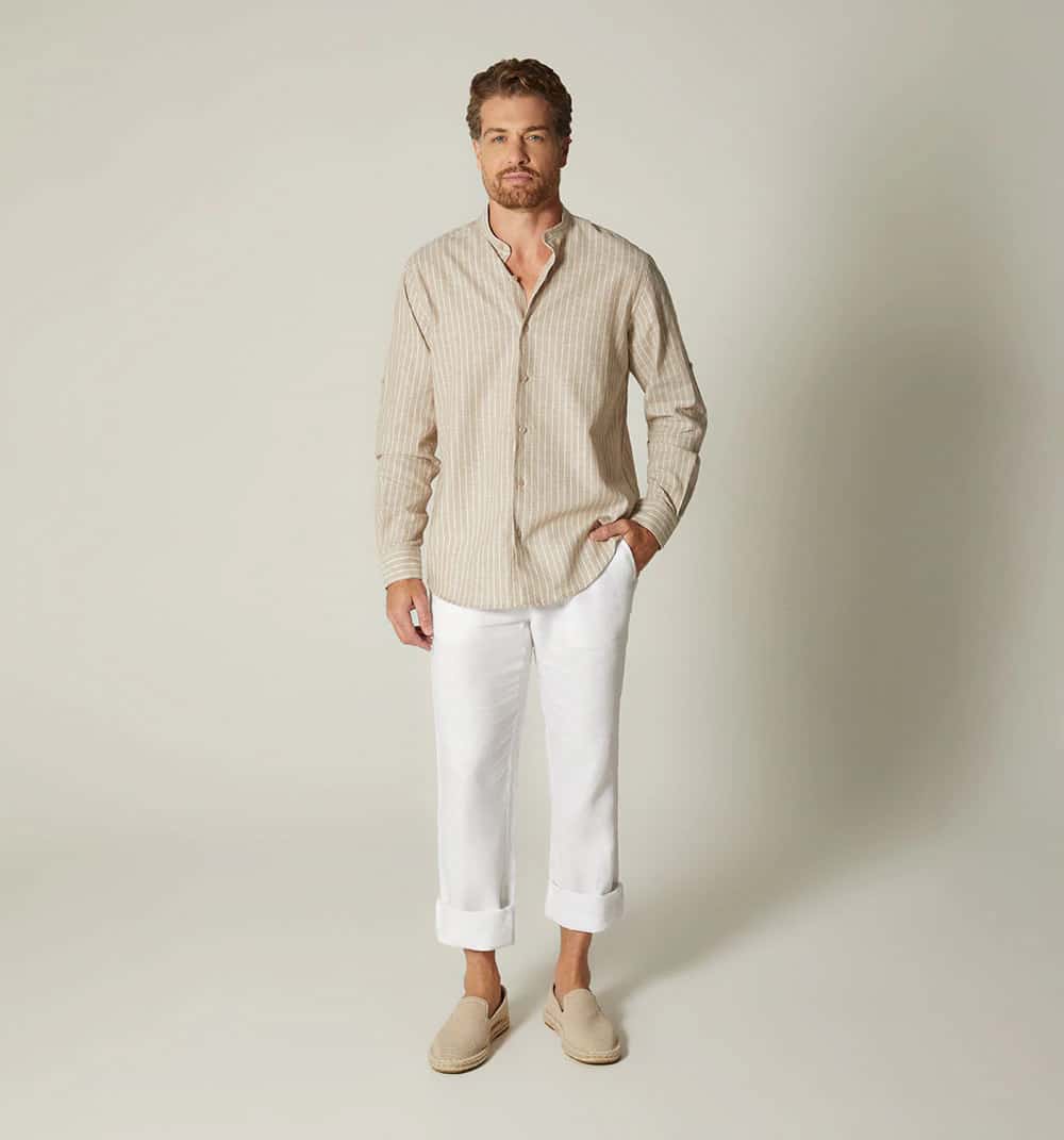 Camisa para hombre m/l cuello neru