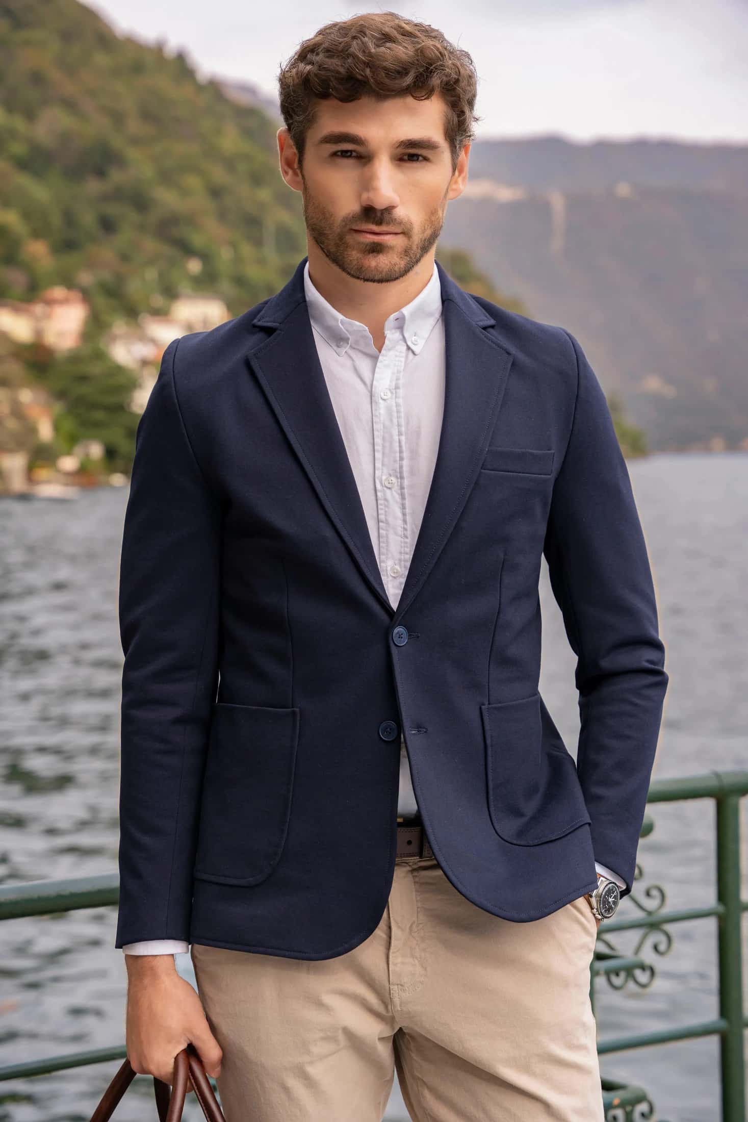 Blazer Comfort Hombre Azul Oscuro