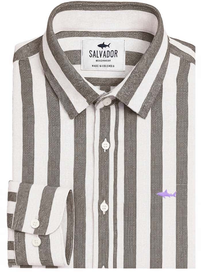 CAMISA BLANCA RAYAS G CAFE