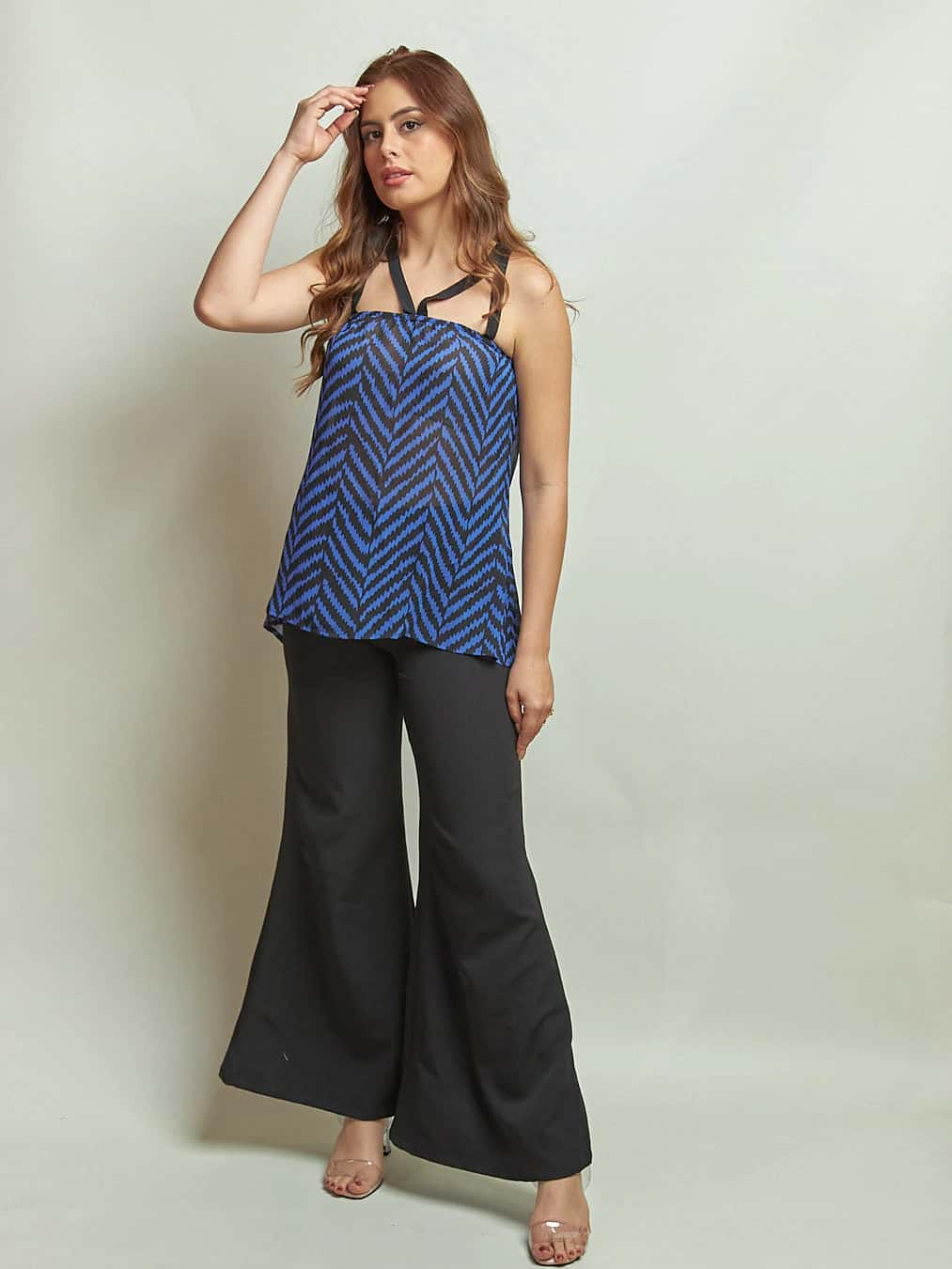 Blusa Candela Azul Estampado - miniatura 2
