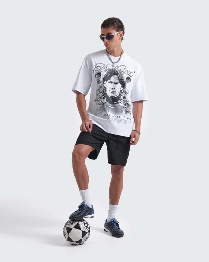 Camiseta Blanca Oversize - Edición The King Of The Game - miniatura 9