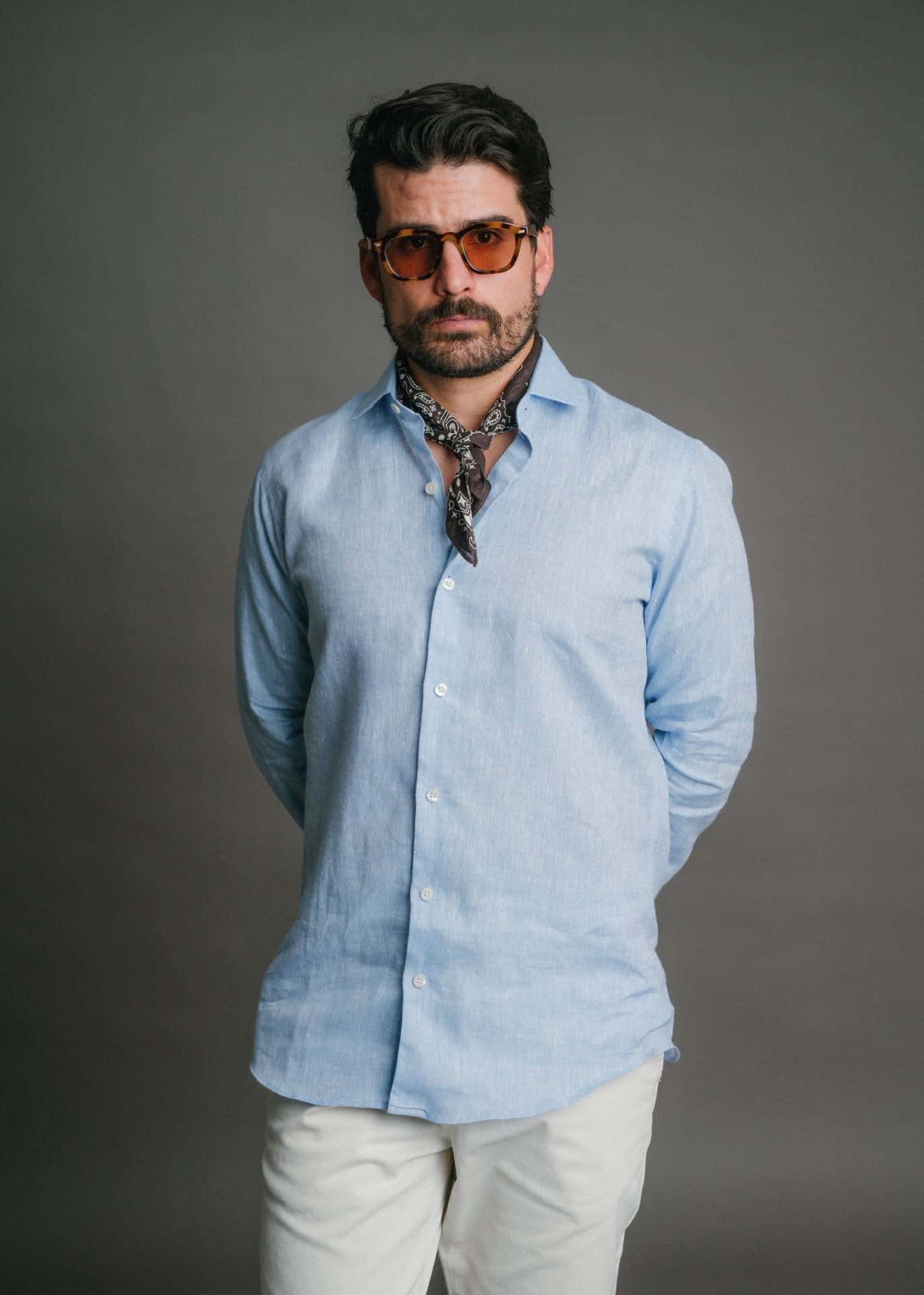 Camisa Provenza Azul Clara