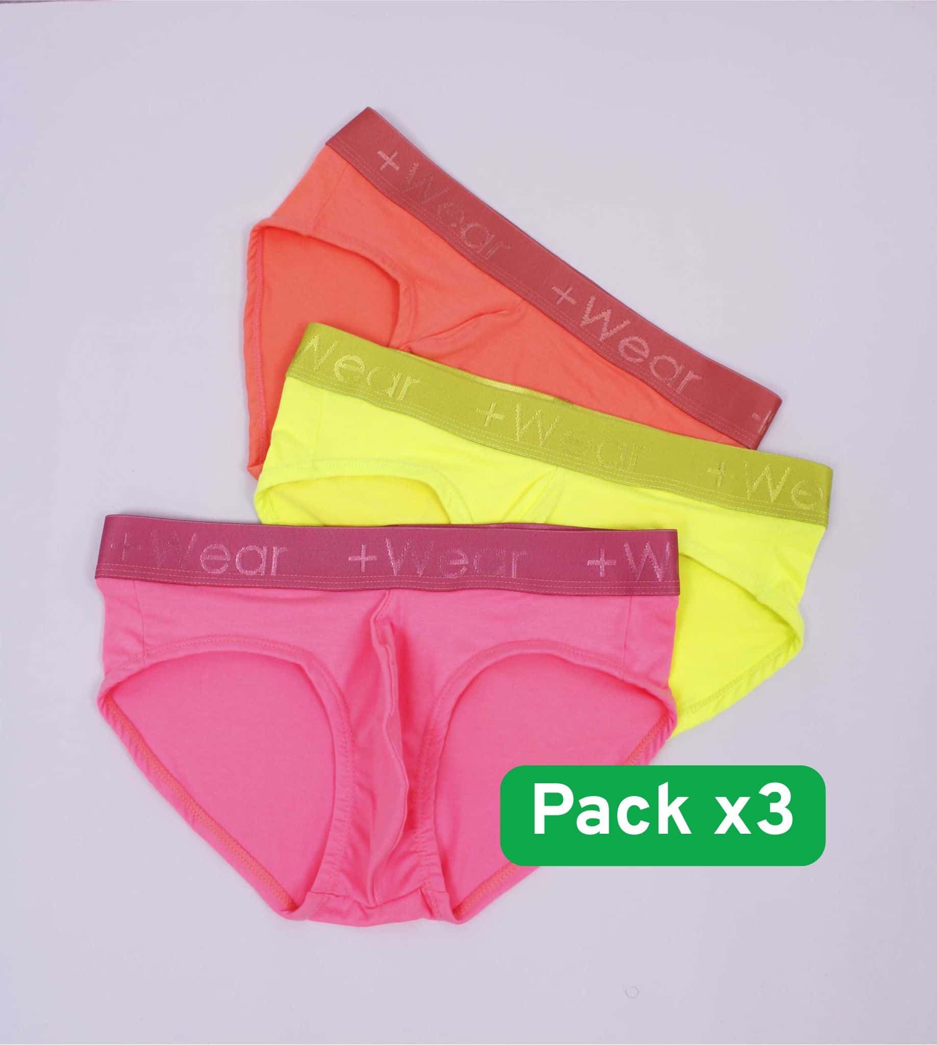 Paq Briefs x3 Escribe tus colores favoritos en notas del pedido