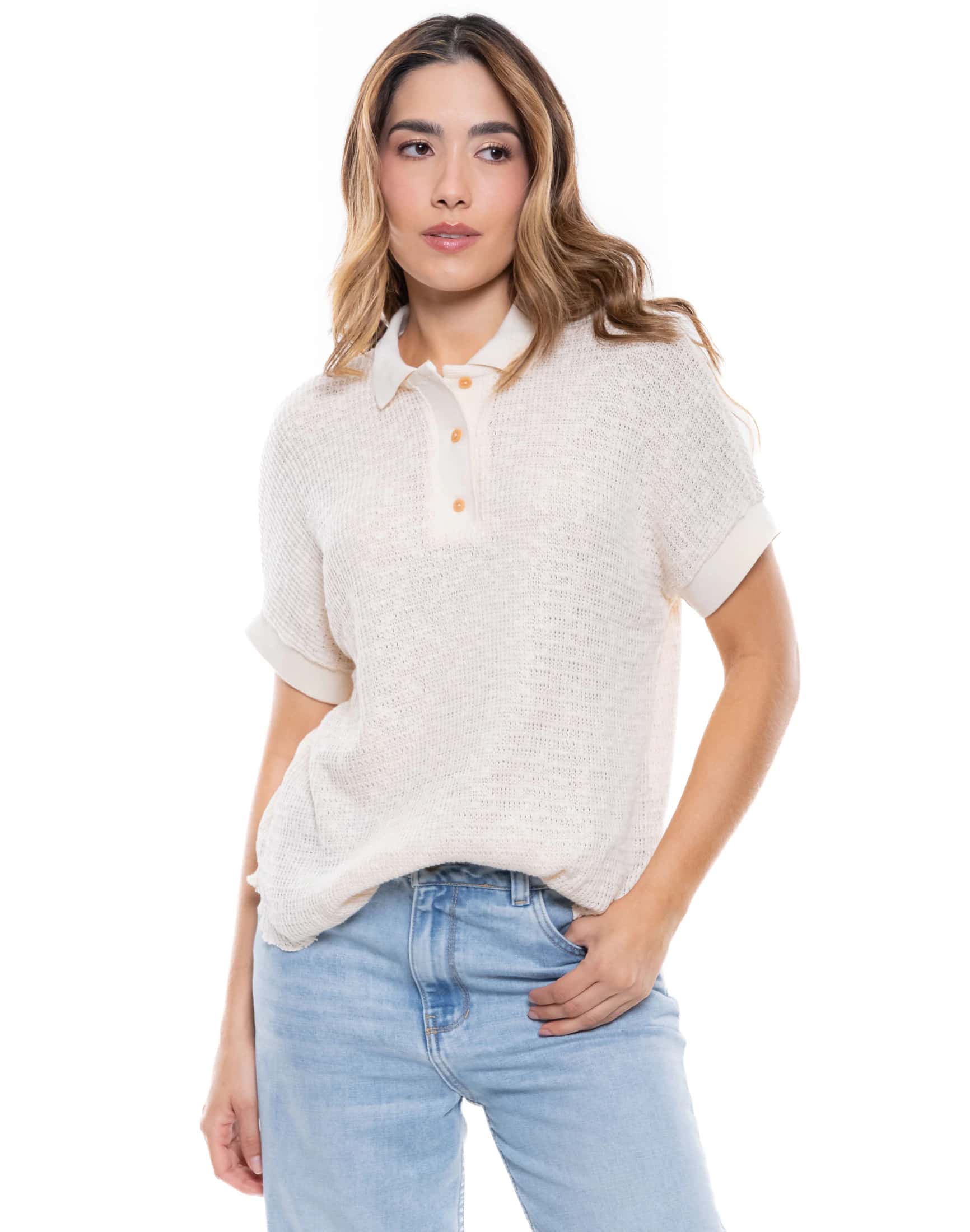 Camiseta Tipo Polo Tejida
