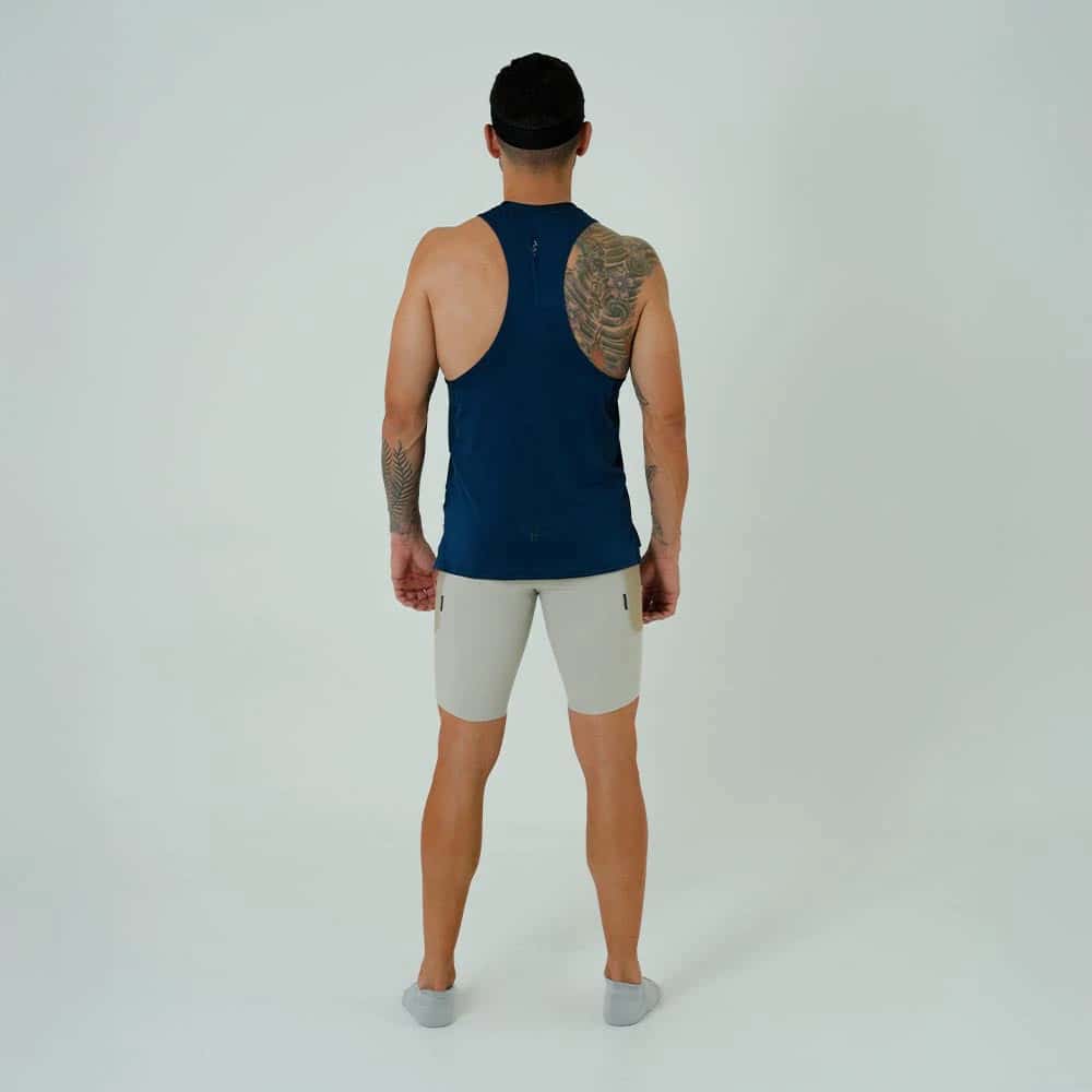 CAMISETA RUNNING MANGA SISA PACELINE AZUL OSCURO PARA HOMBRE - miniatura 2