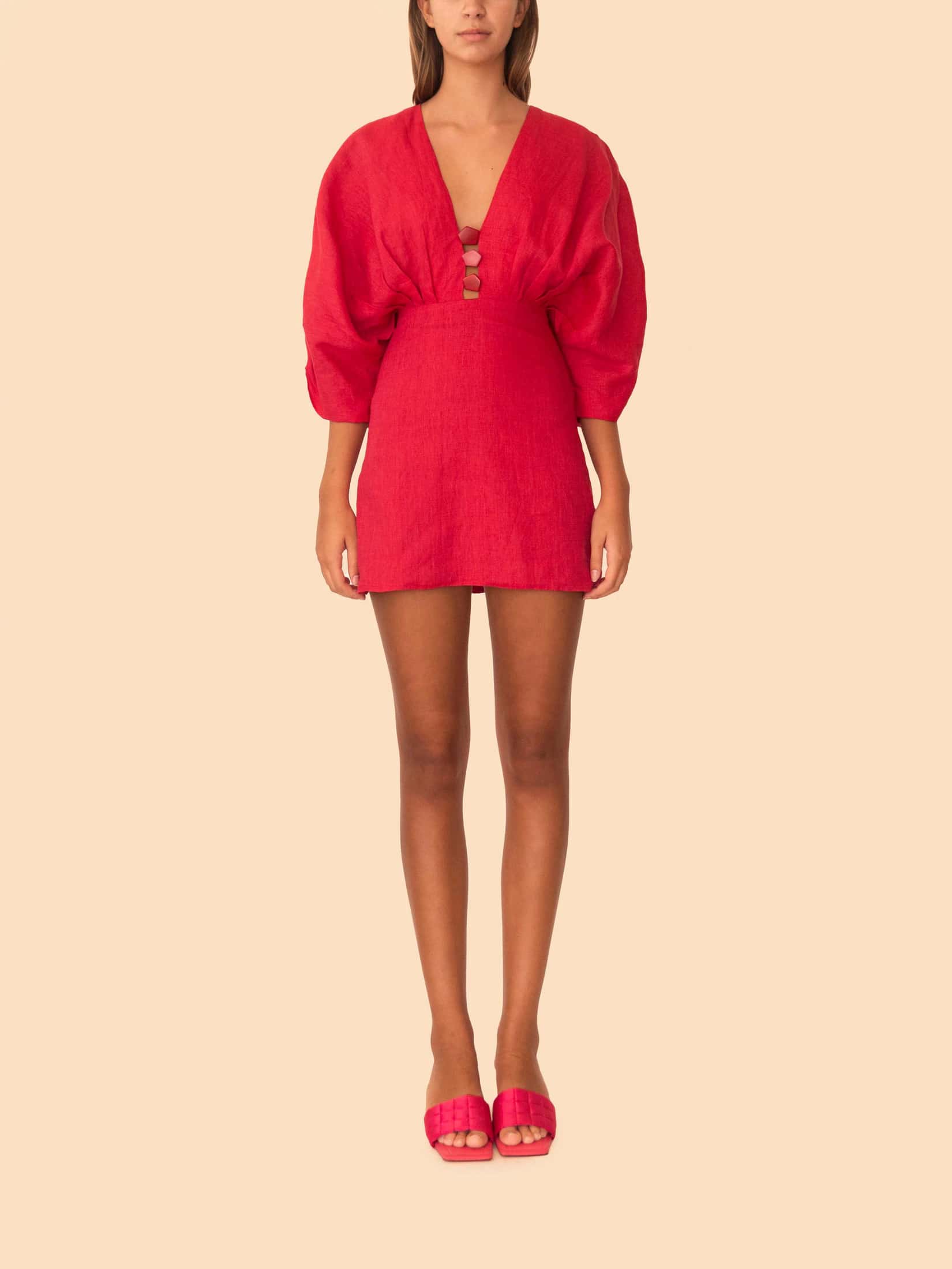 ABELLA MINI DRESS CHERRY RED