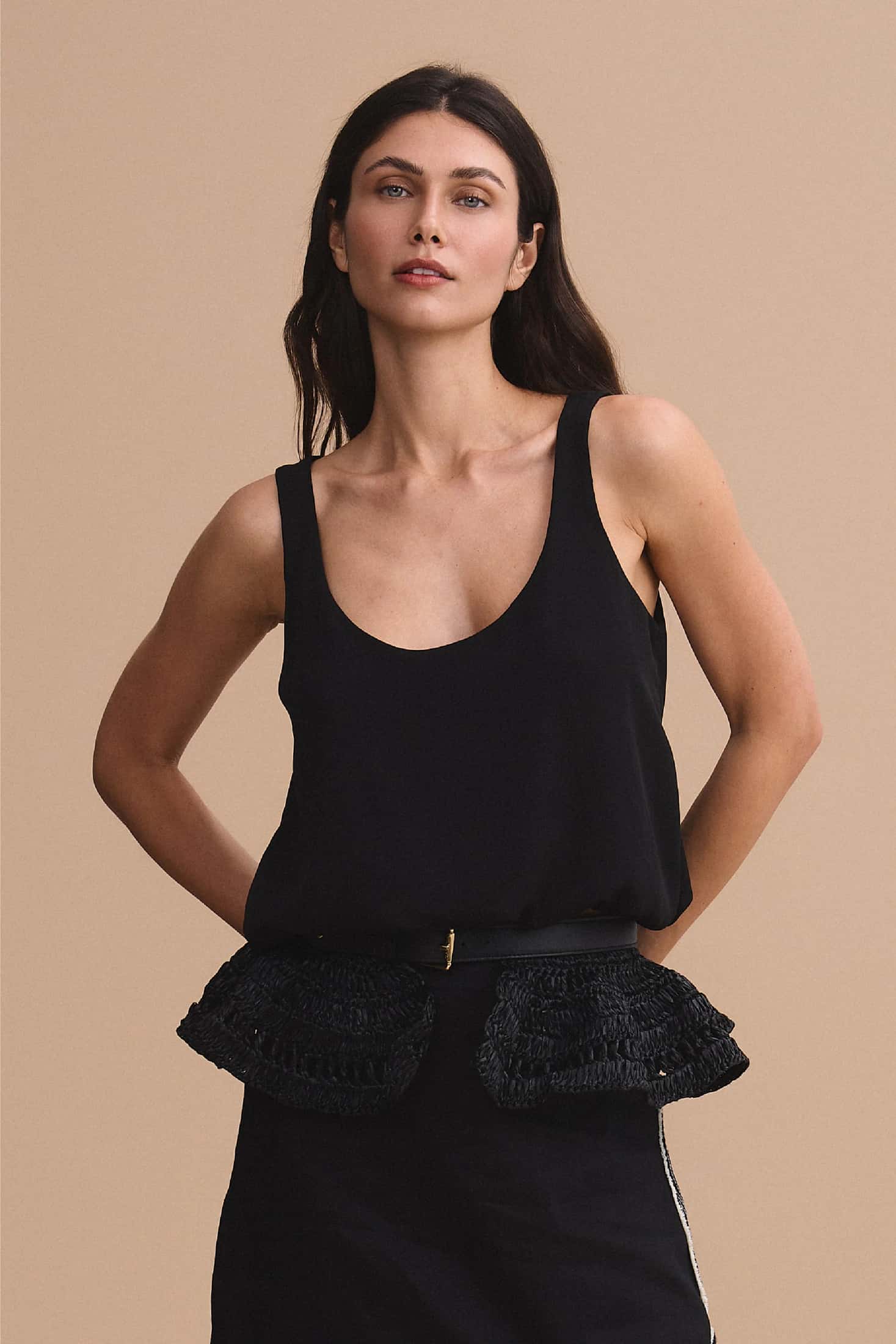 Crop Top Galicia negro