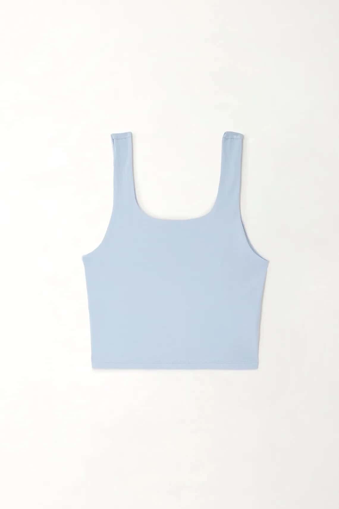 Camiseta ajustada azul para mujer