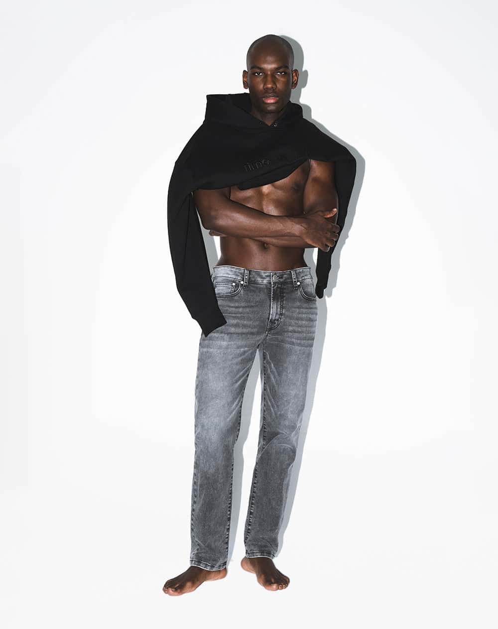 Jean straight gris hombre