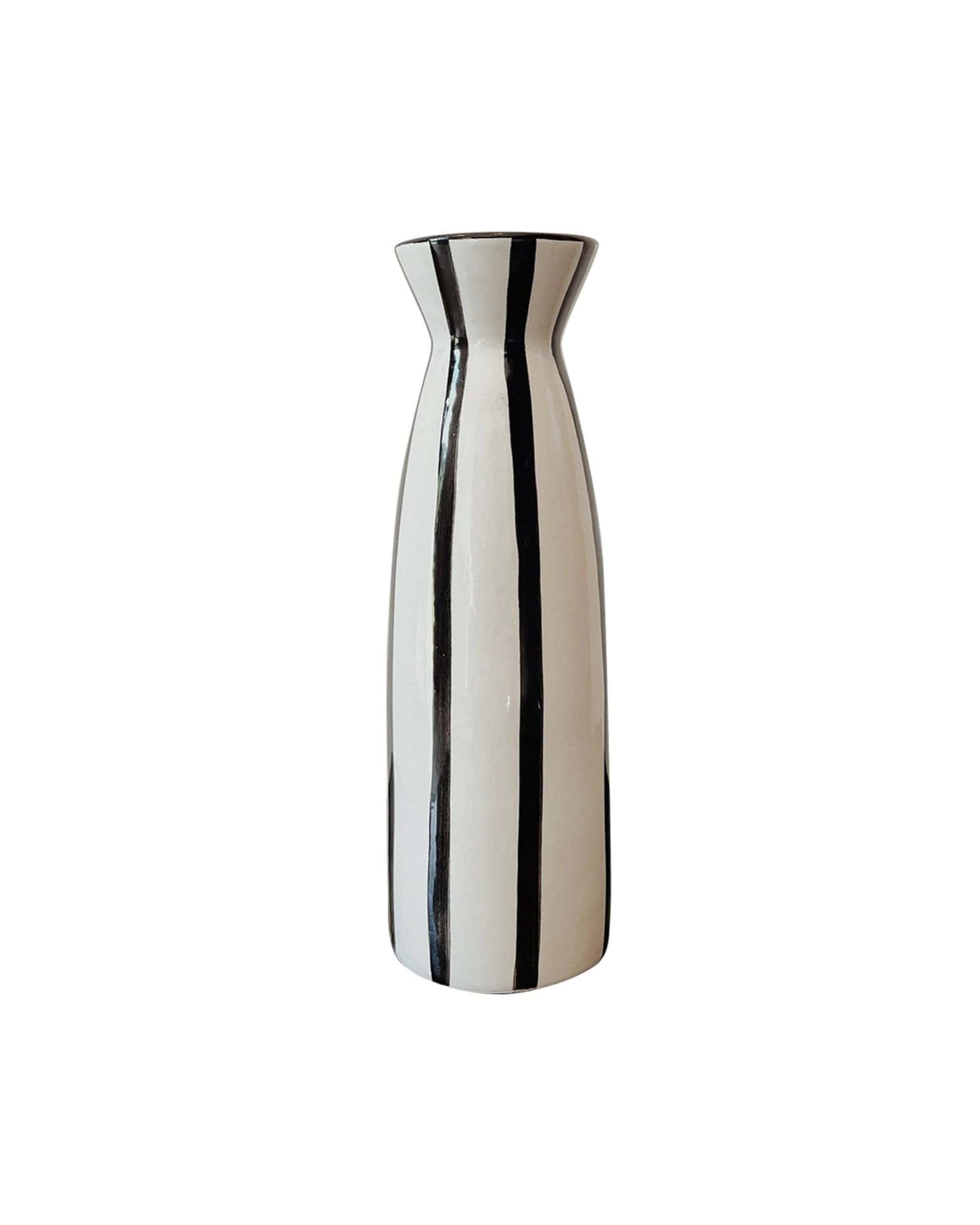 VASE - STRIPED BLACK