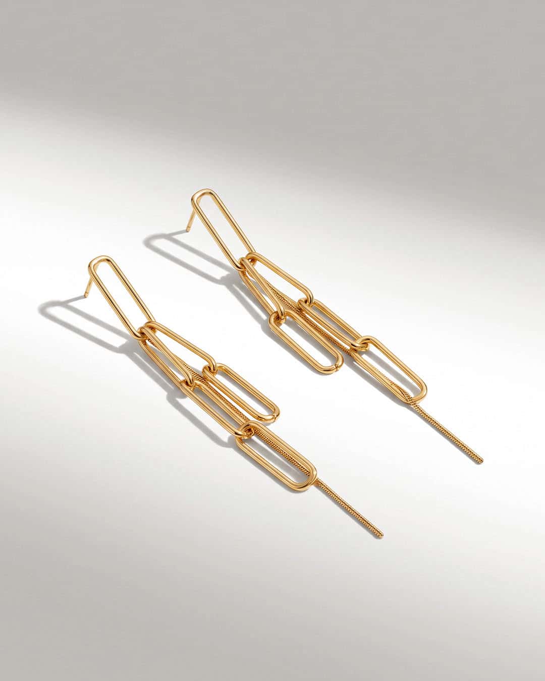 Aretes Largos Eslabones - miniatura 3