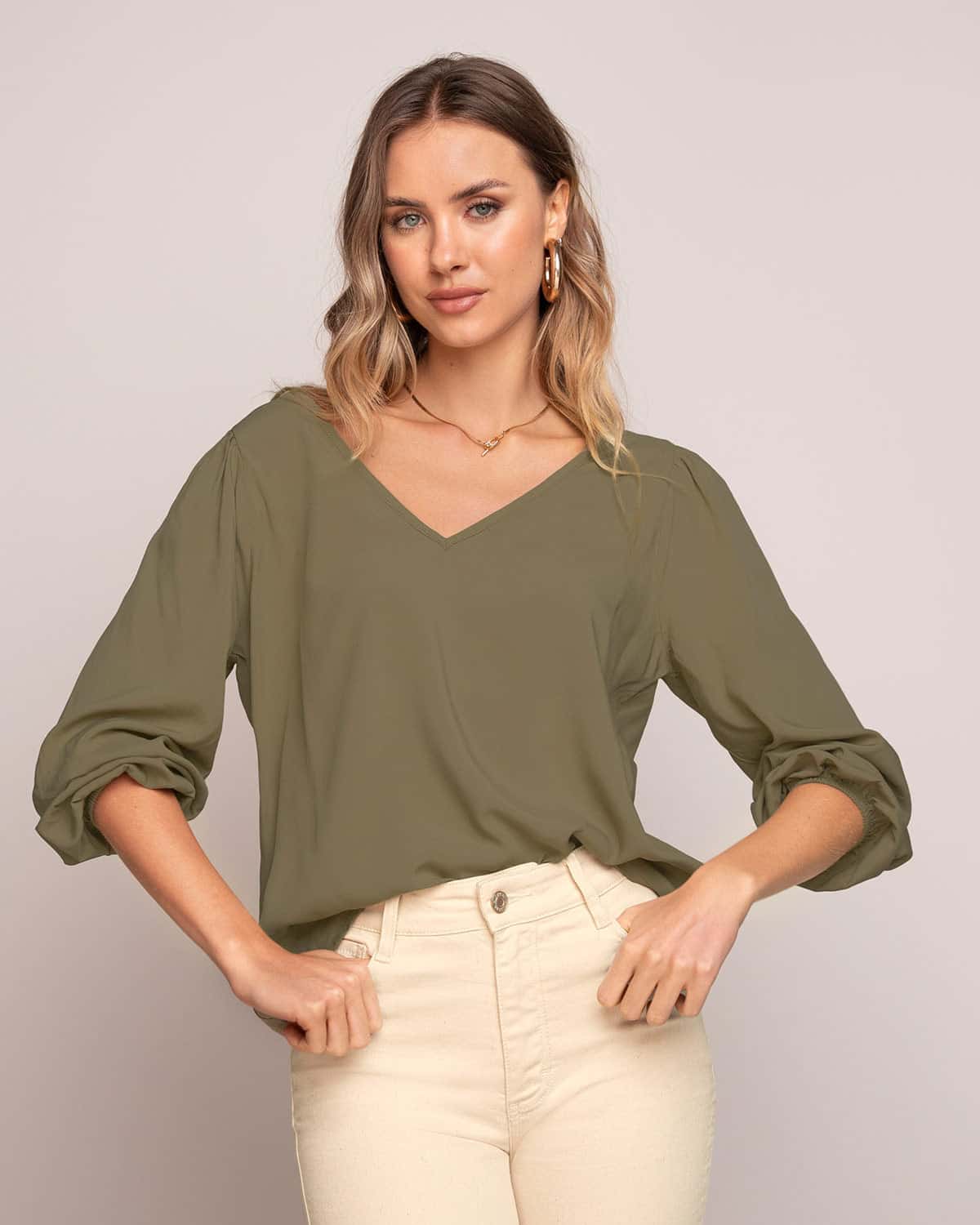Blusa de mangas con volumen