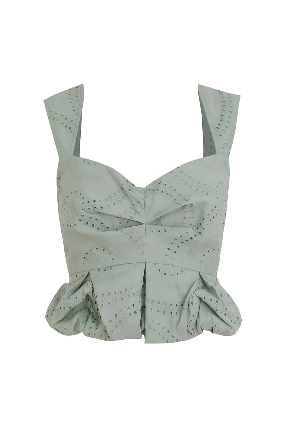 Crop top alma verde sage