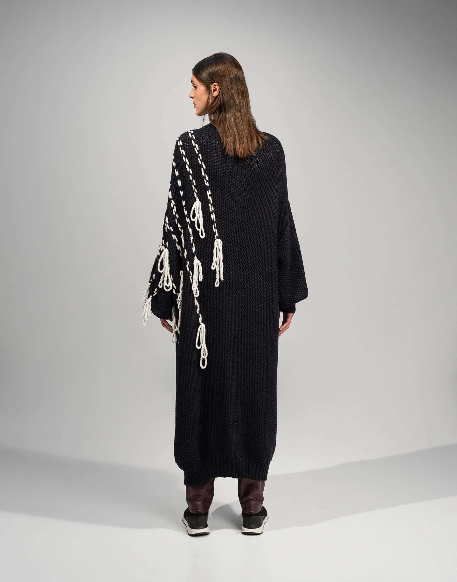 MOON TRACE KNITTED OVERCOAT - miniatura 2