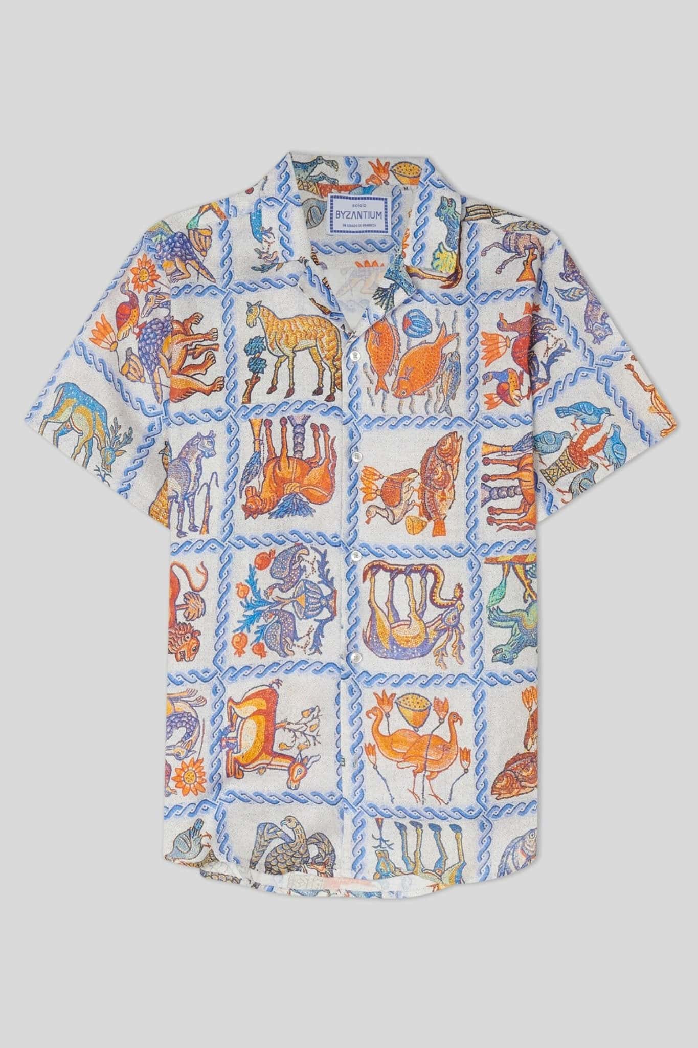 Men's linen shirt byzantium