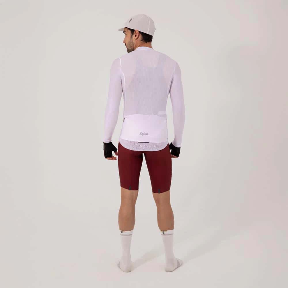 CAMISA CICLISMO MANGA LARGA ESSENTIAL WHITE PARA HOMBRE - miniatura 5