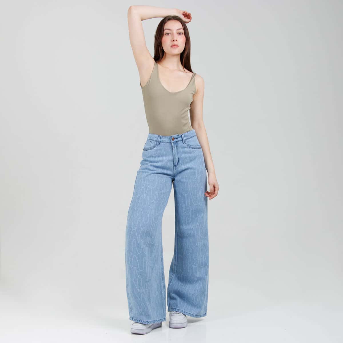 Jean Wide Leg  Ax-3077 Rigido - miniatura 2