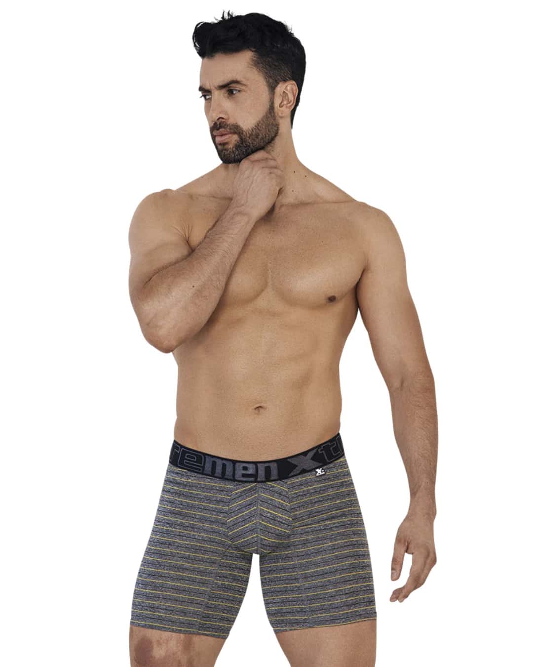 BOXER MICROFIBRA RAYAS AMARILLO