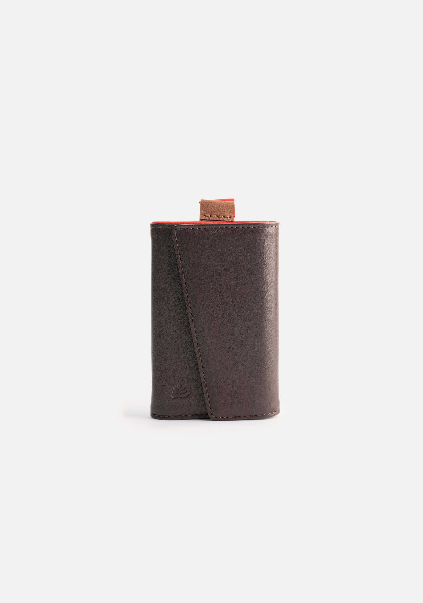 Billetera Frenchie-Whitman Café/Rojo