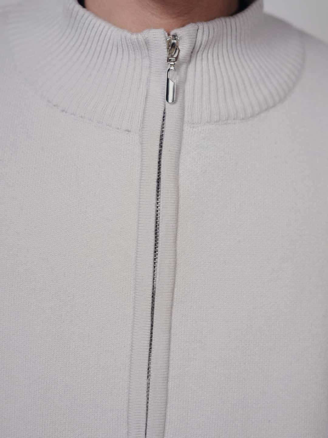 Knit Double Zipper - Gris - miniatura 10