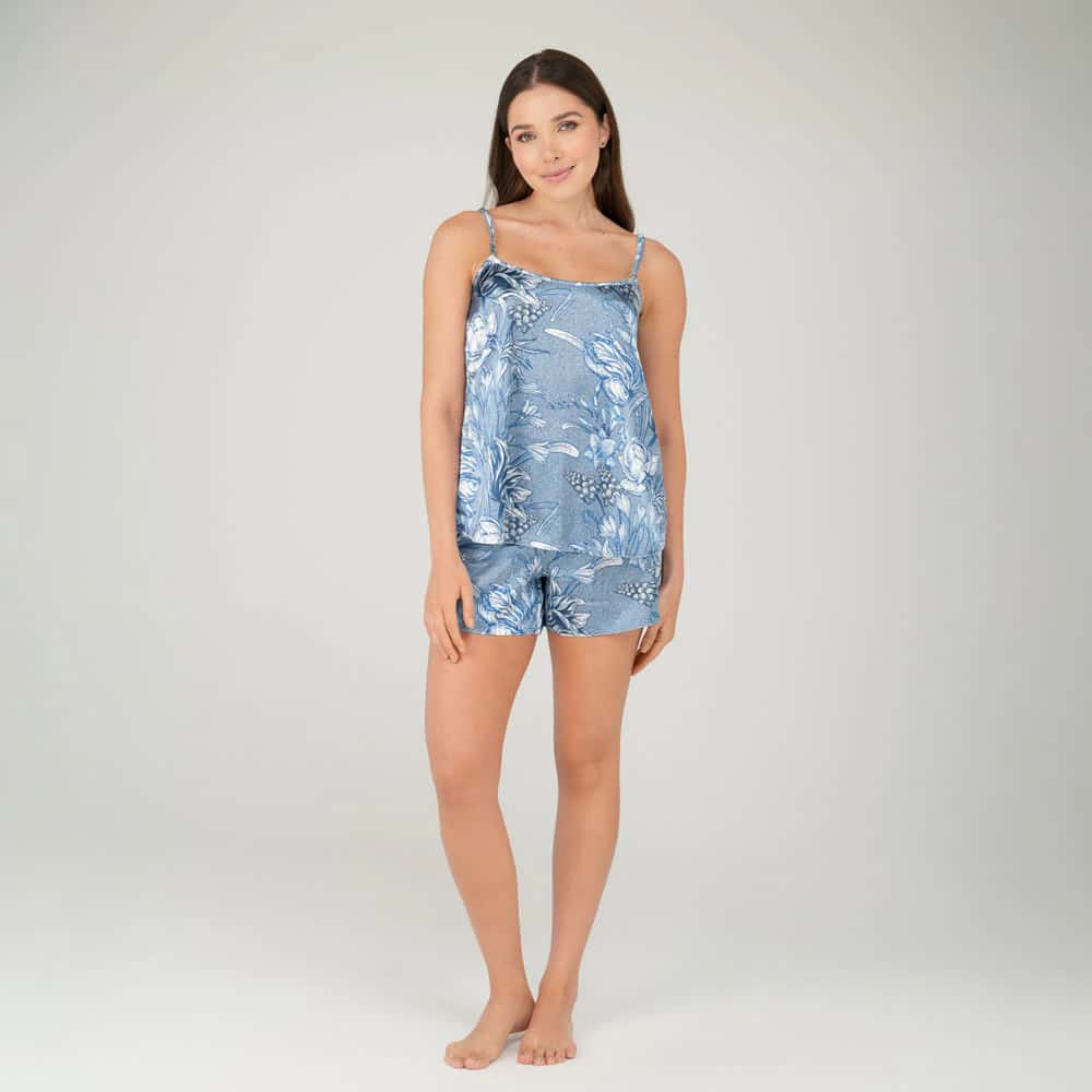 Short Satin Corto Estampado Denim.