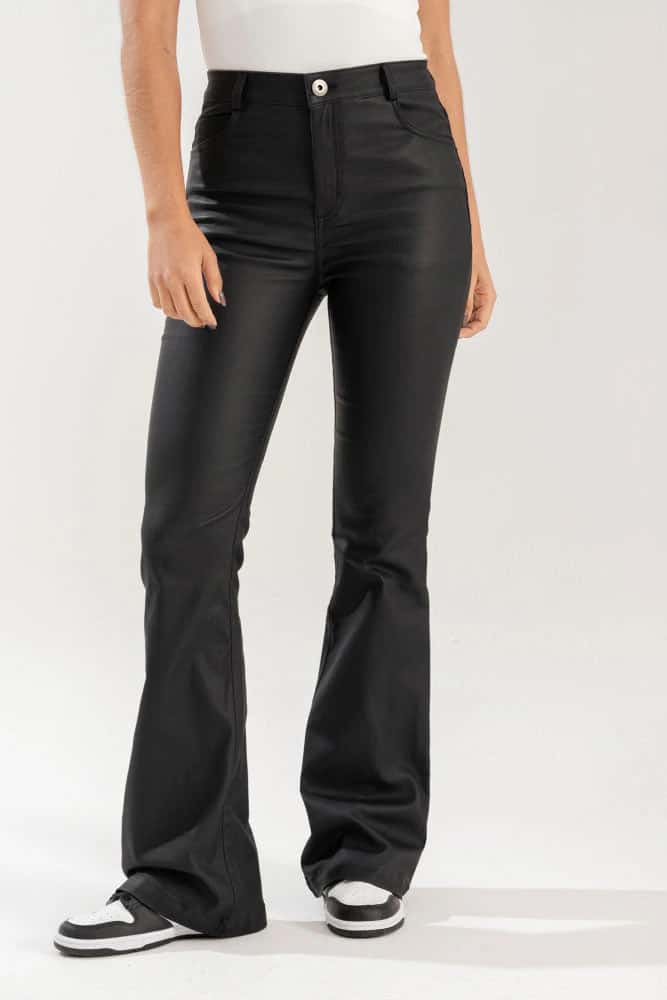 Pantalon Flare Leather