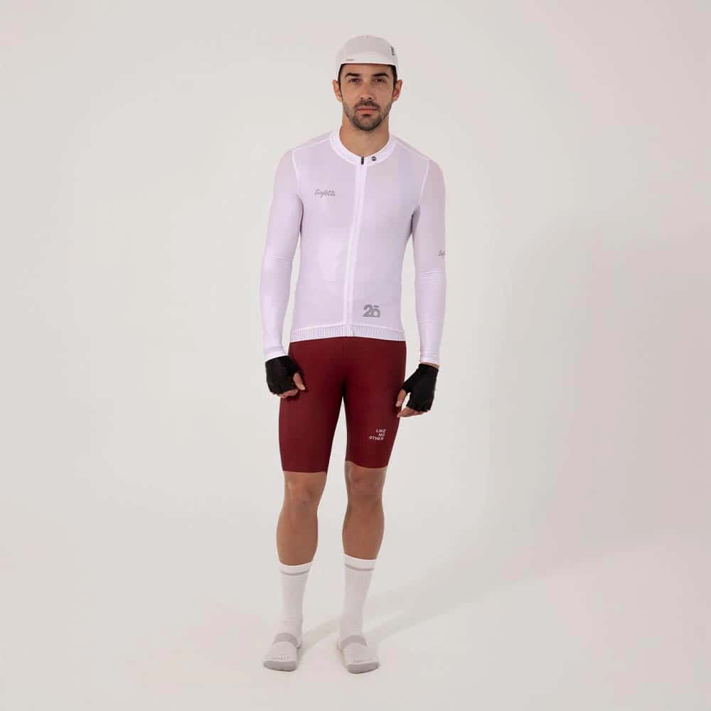 CAMISA CICLISMO MANGA LARGA ESSENTIAL WHITE PARA HOMBRE - miniatura 1