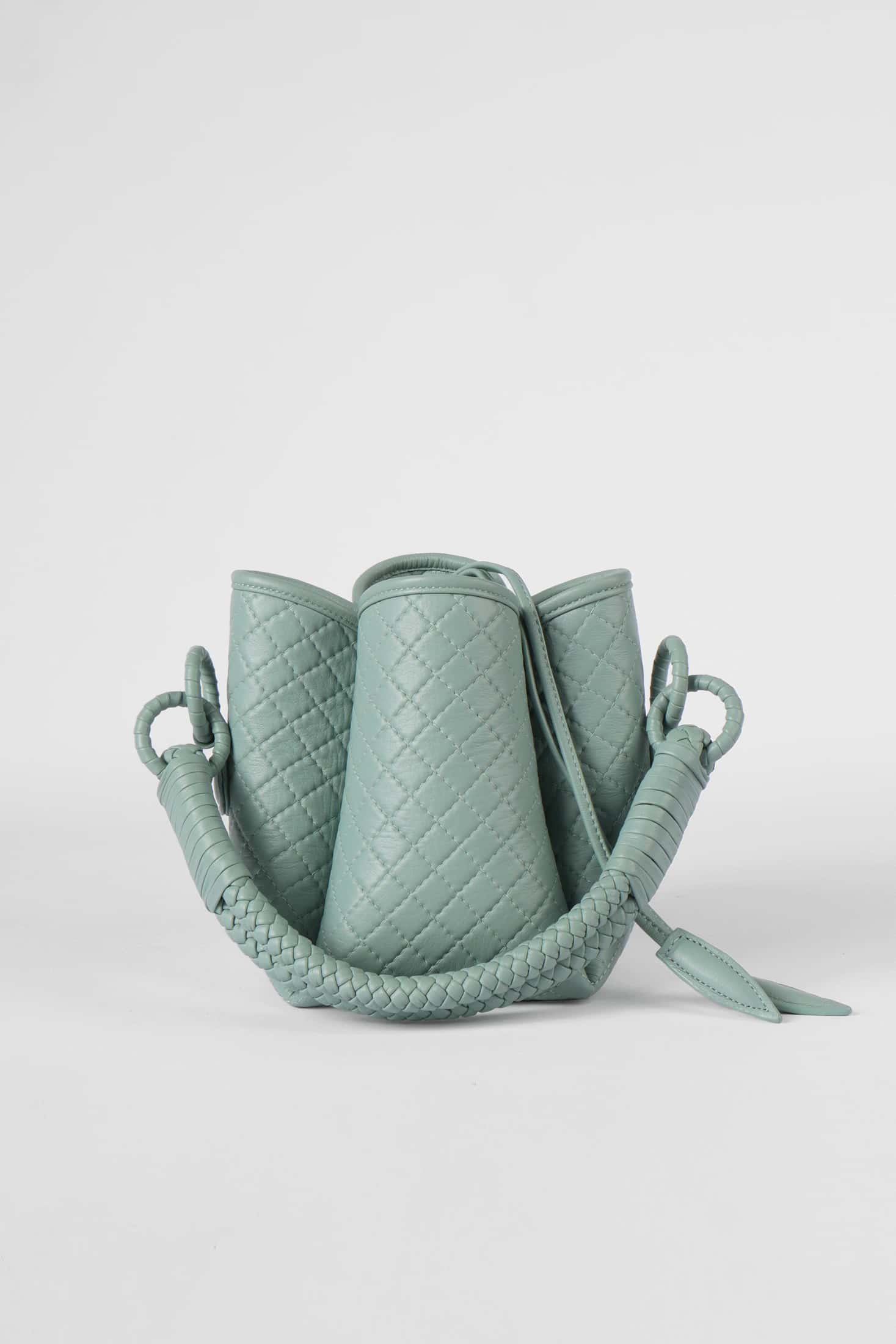 Tulip Mini Bucket Bag, Aqua