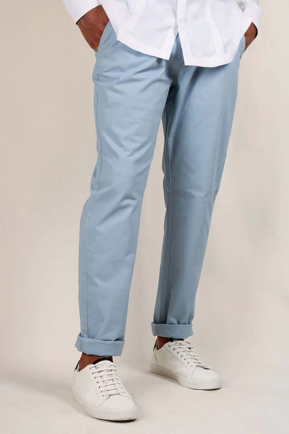 Pantalón Classic Fit Dril Azul Claro