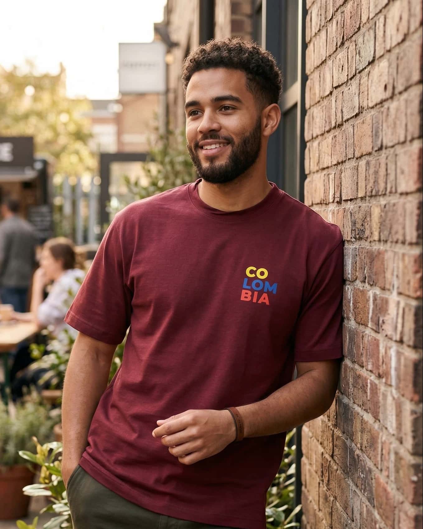 Camiseta Colombia Vino Tinto