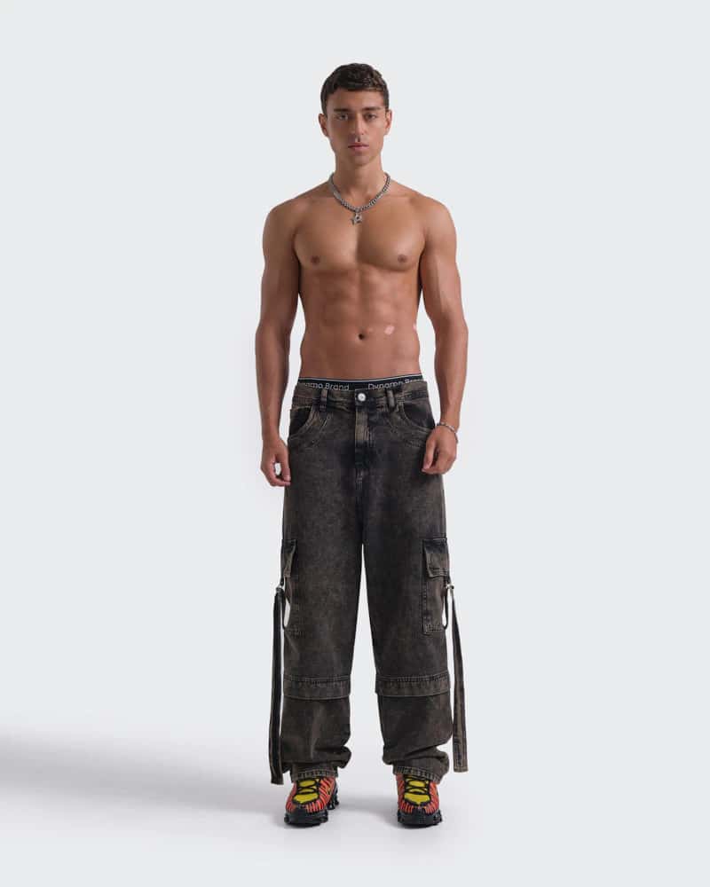 Jeans Baggy Cargo Acid Wash - miniatura 6