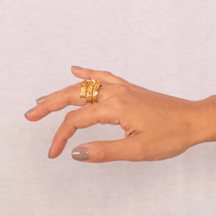 ANILLO SEMILLA SAGRADA DORADO - miniatura 3