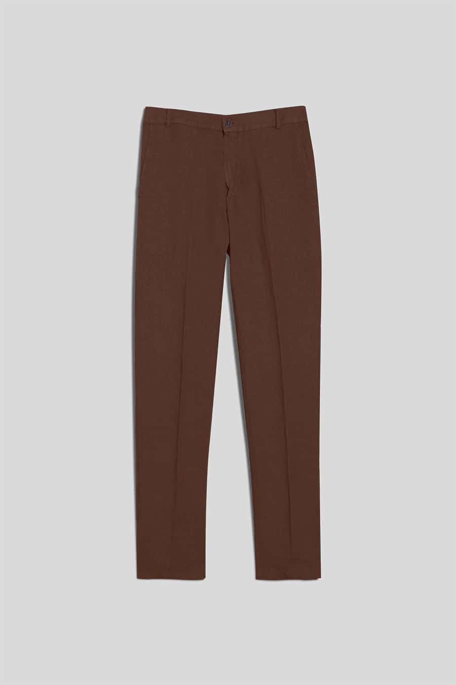 Men's linen pants chocolat