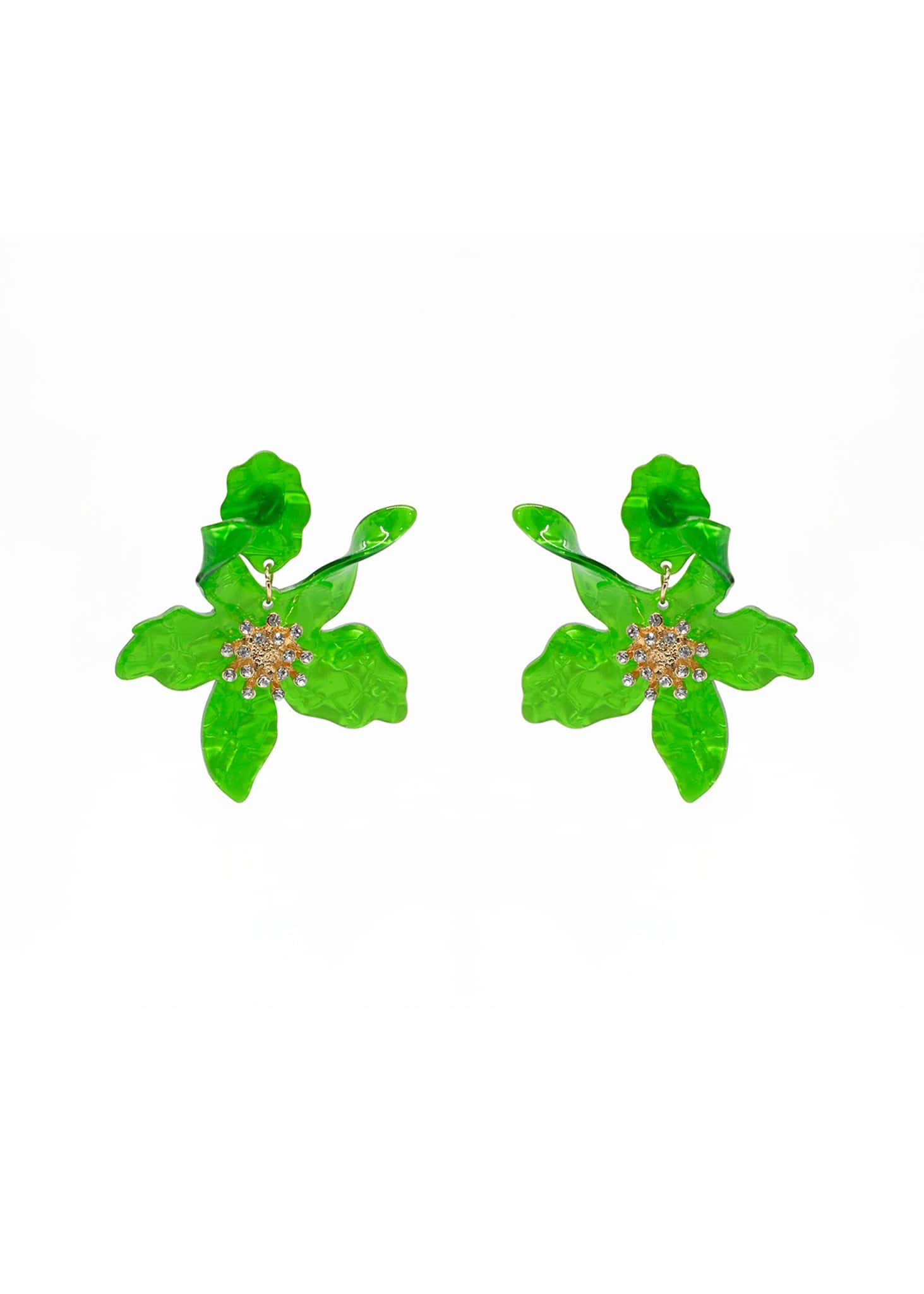 Aretes florales en resina