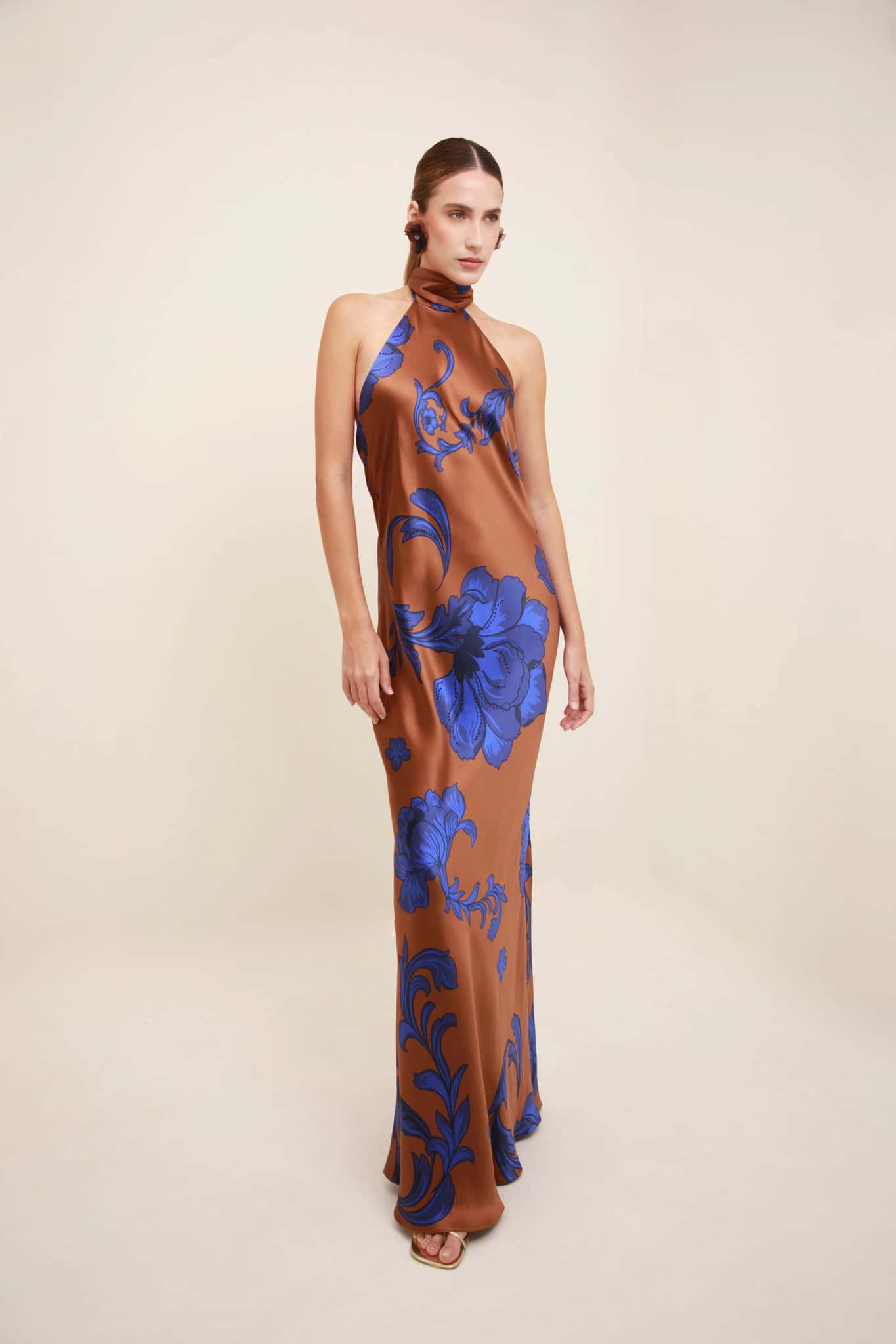 Mikaela Brown Dress - miniatura 3